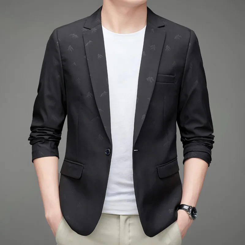 Description Picture 6 of itemThe Main Push Explosion of Leisure Handsome Pattern All Matching Style Single West Personality Fashion High-end Men's Clothing