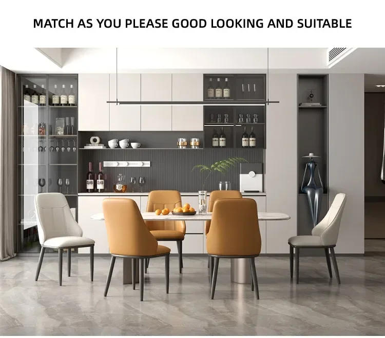 Description Picture 6 of itemDining Chairs Bedroom Chair Soft Luxury Dining Balcony Furniture Kitchen Mid Century Individual Dining Chairs Set