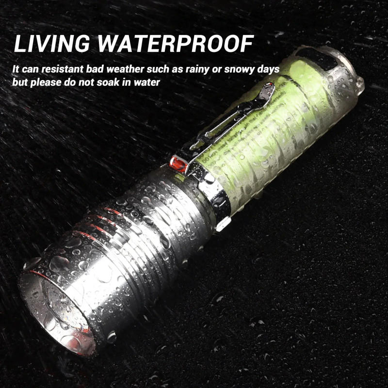 Description Picture 5 of itemSpotlight Long-range Strong Light XPG Focusing Flashlight Type-C Charging With Strong Magnetic Pen Clip Fluorescent Keychain