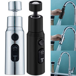 Kitchen Faucet Aerator 3 Modes Bathroom Anti-splash Tap Extender Adapter Faucet Washbasin Sprayer Saving Water Tap Filter Nozzle