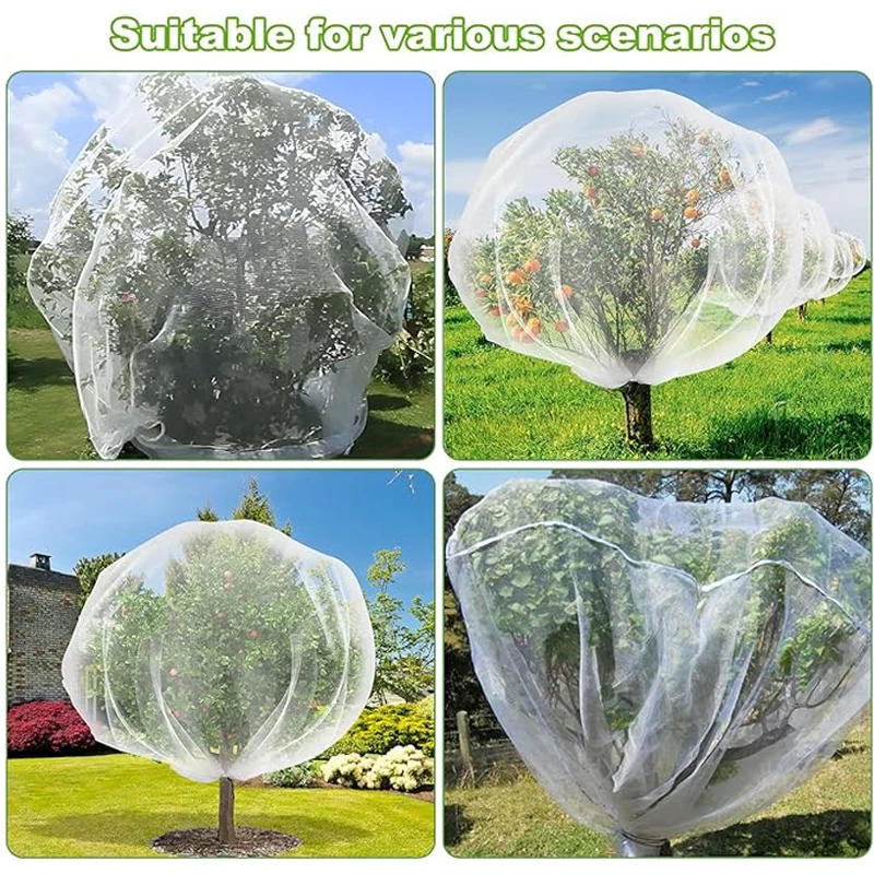 Description Picture 4 of item3Pcs Plant Insect Cover Insect Bag Drawstring Zipper Fly Cover Flower and Fruit Insect Netting Bird Netting