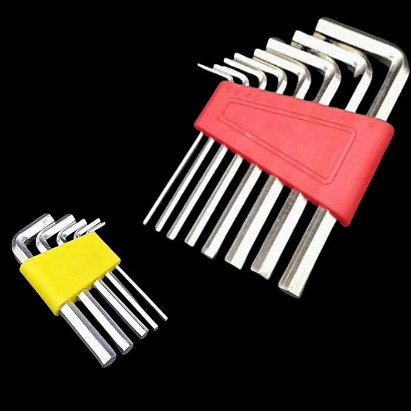 Description Picture 3 of item5/8/11 Pcs Metric Allen Wrench Set Inch Wrench L Wrench Keys Size Allen Key Short Arm Vehicle Repair Tool Set Home Hand Tools