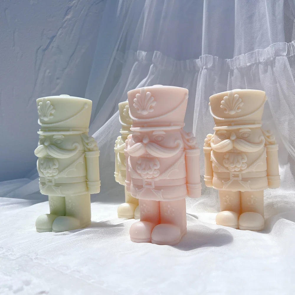 Description Picture 6 of itemShorty Nutcracker Statue Silicone Candle Mold Dinner Soy Wax Silicone Mould Christmas Ornaments Christmas Decor Silicone Mold