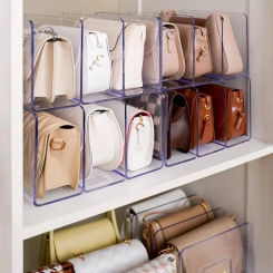 Luxury Bag Storage Rack Handbag Storage Rack Wardrobe Divider Shelf Transparent Purse Handbag Divider Shelf Bags Display Racks