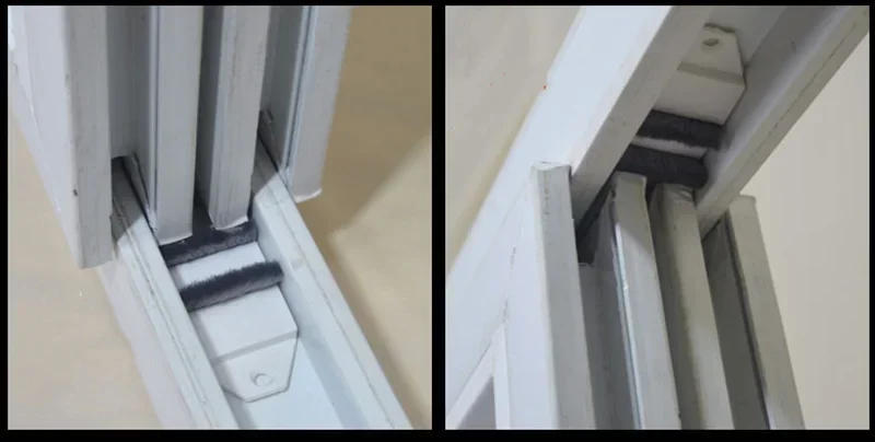 Description Picture 6 of item2pcs Sliding door sealing strip Dust stopper Window slot sealer up and down track rubber buffer block with brush window Hardware