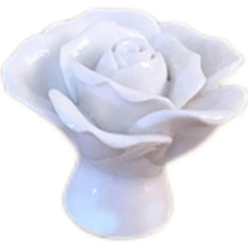 Description Picture 5 of itemCeramic handle rose hand-pulling ceramic hand-pulling European antique pastoral style drawer knobs door knob knurled handle