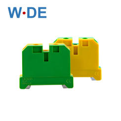 10Pcs Wire Conductor EK-16/35 Connector Ground Screw Connection Din Rail Terminal Blocks EK16/35