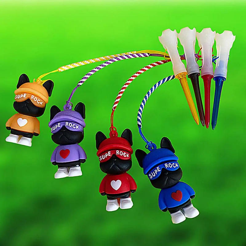 Description Picture 4 of itemAnti-Lost Golf Tee outdoor Practice Golf Tee Training Practice Tool Stable Sturdy Cute masked dog Golf Accessories Golf Gift