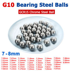 100pcs 7~8mm G10 Grade Bearing Steel Balls 7.02/7.03/7.04/7.05/7.06/7.07/7.08/7.144/7.19/7.2/7.3~7.99mm GCR15 Chrome Steel Ball