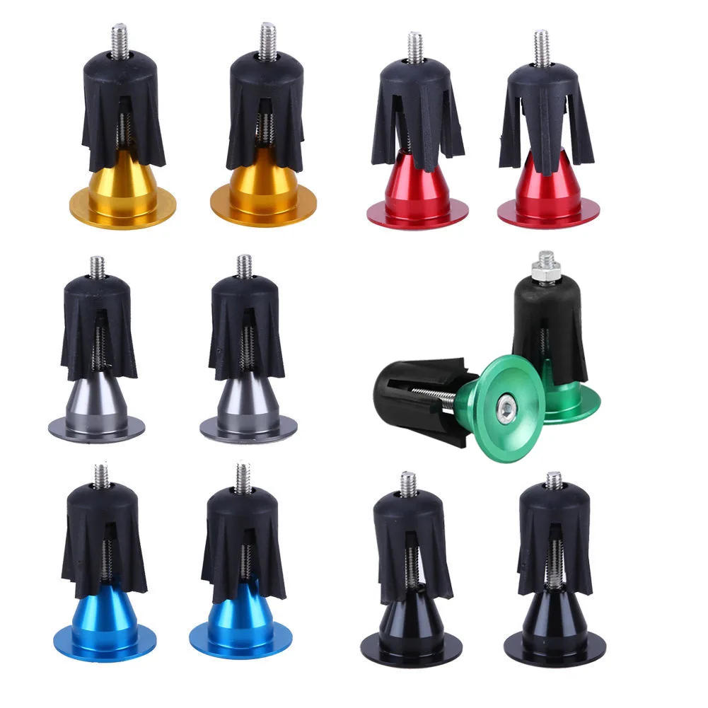 Description Picture 2 of item2PCS Bicycle Grip Handle Bar End Cap Aluminium Alloy Mountain Road Bike Handlebar Grips Plugs Cap Cover MTB Cycling Accessories