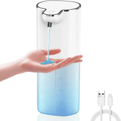 Automatic Liquid Soap Dispenser, 13.5Oz/400ML Wall Mount Soap Dispenser, USB Rechargeable, Touchless Hand & Dish Soap B