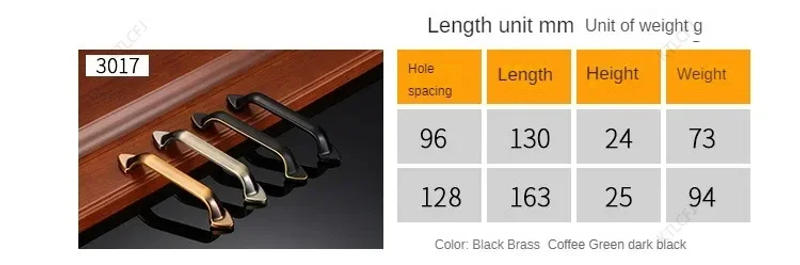 Description Picture 5 of itemEuropean Style Cabinet Wardrobe Door Handle European Style Zinc Alloy Handle Modern and Simple Rural Drawer Cabinet Handle