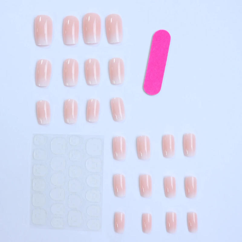 Description Picture 4 of itemARTAUG 24pcs Glossy Pink Press On Nails Medium Square Fake Nail Elegantstyle False Nail Full Cover Fake Nail For Stylish Women