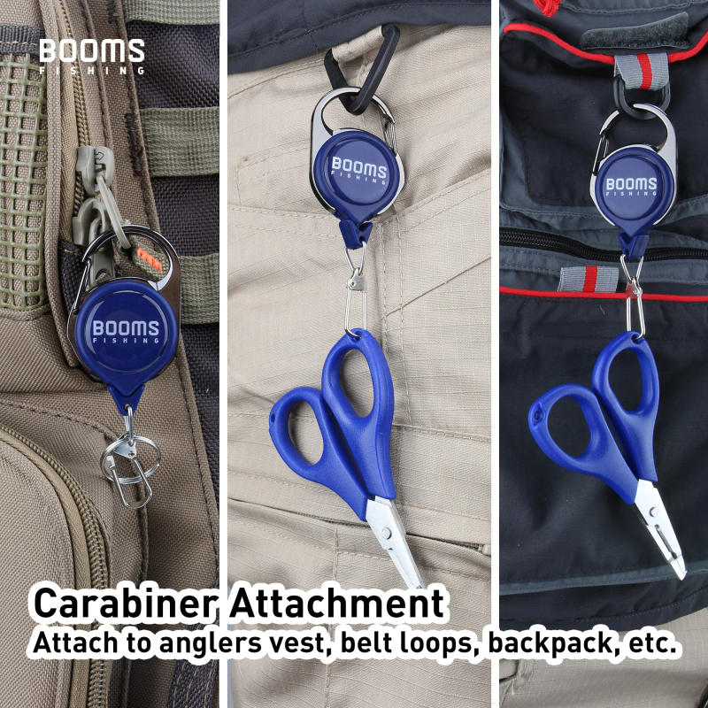Description Picture 4 of itemBooms Fishing Retractable Key Chain 2pcs with Antirust Spring Easy Release Badge Holder Fly Fishing Zinger Retractor Accessories