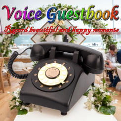 Voice message book telephone wedding guest blessing audio message retro message book confession voicemail recording