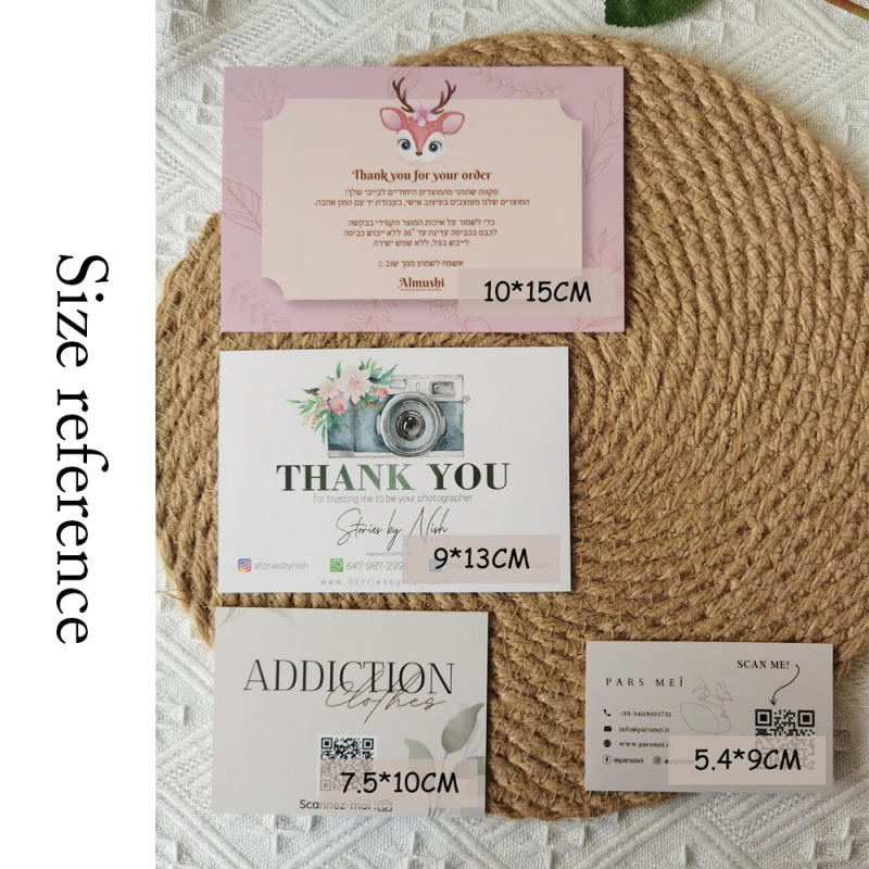 Description Picture 5 of itemCustom Thank You Cards business card Full color double-sided printing Gift decoration card Personalized logo Wedding invitation