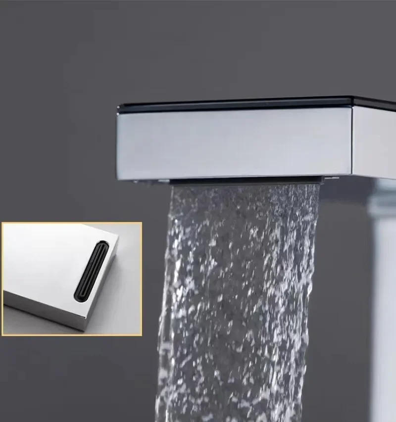 Description Picture 6 of itemBasin Faucets Digital Display Brass Chrome Bathroom Single Handle Hot Cold Waterfall Mixer Tap New Arrival