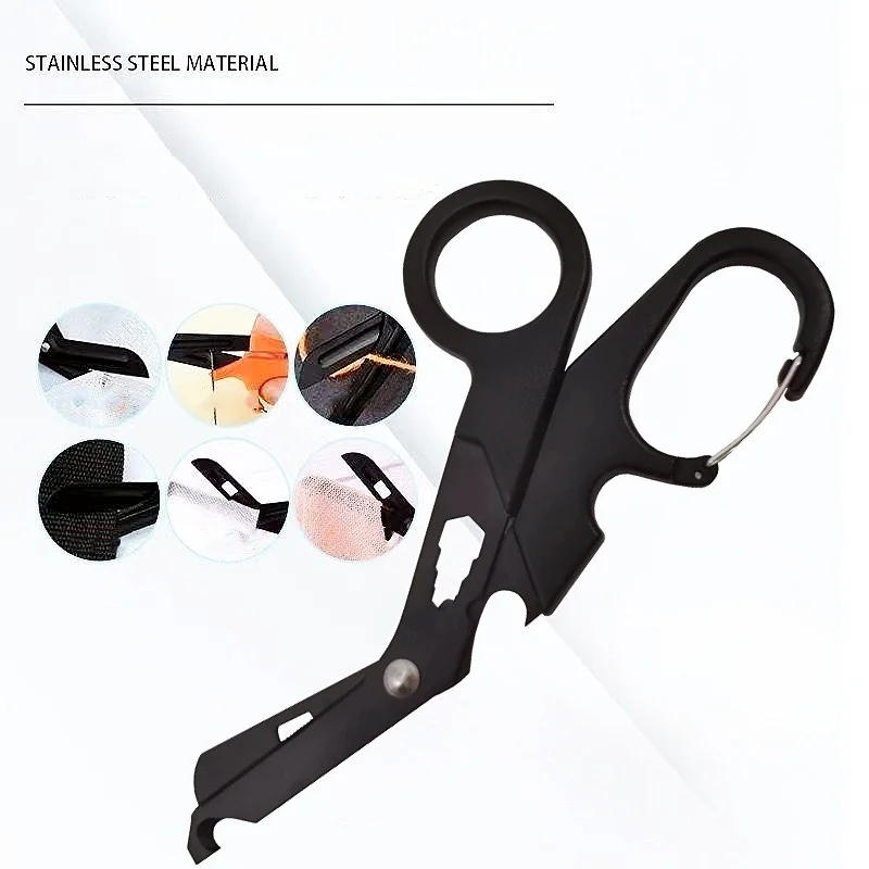 Description Picture 5 of item1pc Rescue Scissors Trauma Shears Survival Tool Trauma Gauze First Aid Shear Outdoor Utility Hike Home
