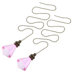 2 Pcs Pendant Lighting Decor Beaded Pull Chain Extension Chains Decorative Fan Ball