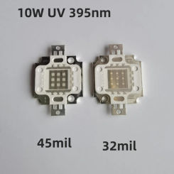 10W UV LED Chip Light High Power Light UV Purple LED 395nm 400nm Ultraviolet Bulbs Lamp Chips 32mil 45mil