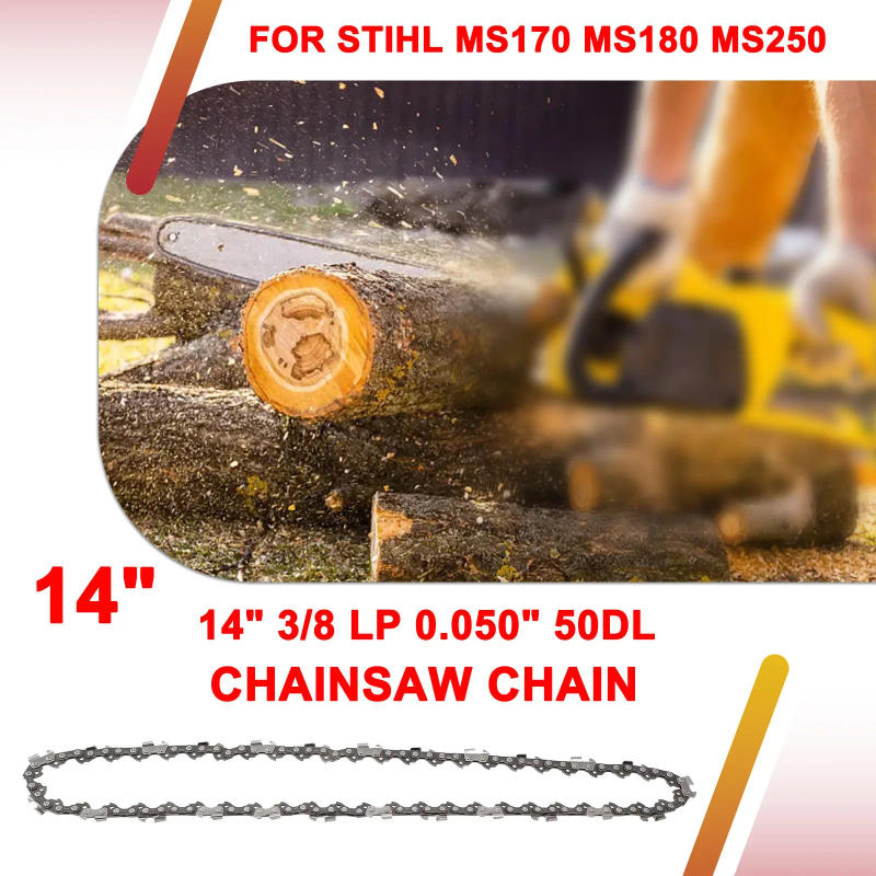 Description Picture 4 of item1Pcs 14in Chainsaw Saw Chain 3/8 LP 50DL Replacement Chain For MS250 MS180 MS230 Trimmer/lawn Mower Garden Power Tool Part