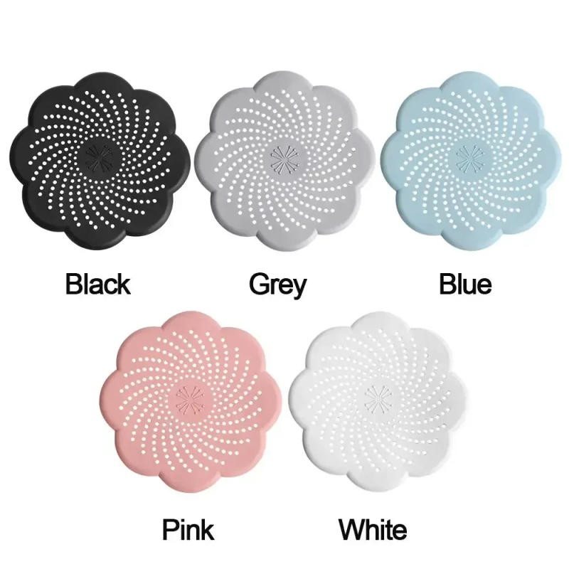 Description Picture 2 of itemFlower Shape Silicone Floor Drain Cover Mesh Sink Strainer Anti-blocking Hair Clean Up Waste Catcher Kitchen Bathroom Accessory