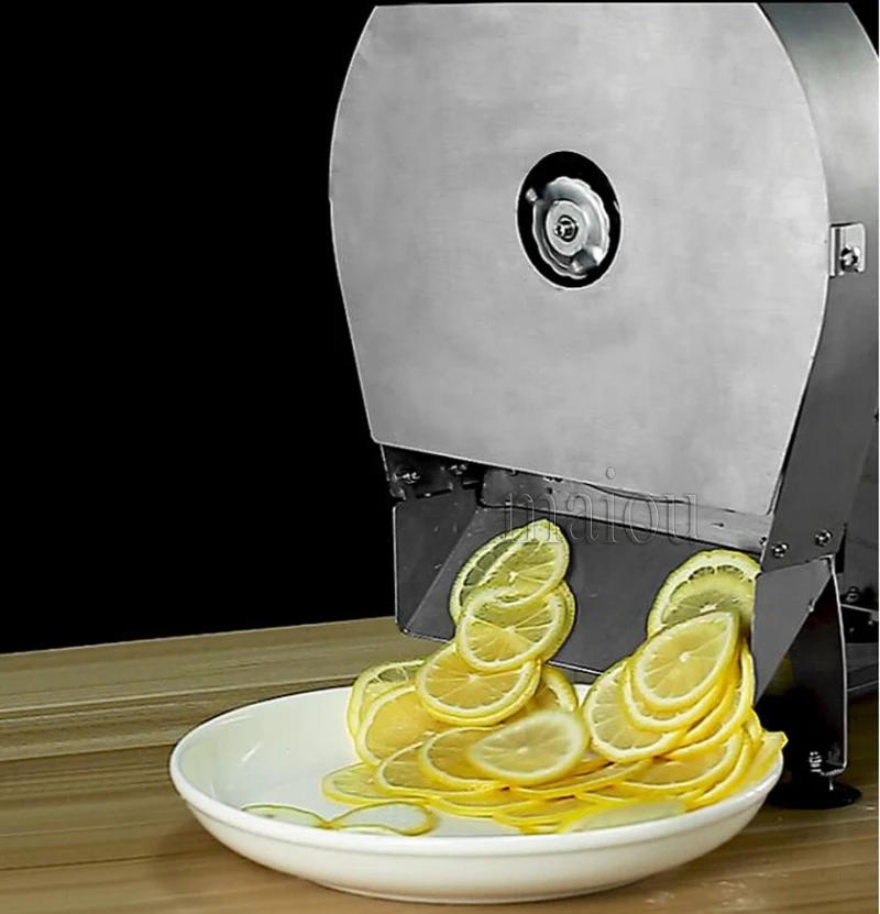 Description Picture 5 of itemAutomatic Commercial Fruit Slicer Stainless Steel Electric Slicer Lemon Potato Vegetable Multi-functional Slicer