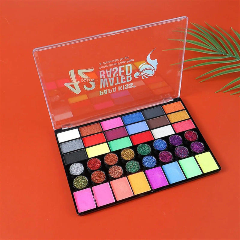 Description Picture 6 of item42 Colors Water Soluble Face Body Painting Set UV Neon Glitter Face Paint Art Halloween and Christmas Party Body Paint Makeup