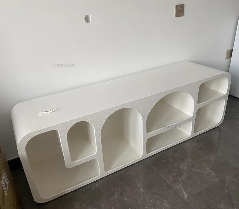 Description Picture 6 of itemModern Cream Style TV Stands Small Apartment TV Cabinet Simple Storage Display Cabinet Integrated TV Stand Living Room Furniture