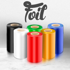 Professional Customer Size Multicolor Foil gold and silver Foil for Satin Ribbon Printer