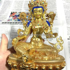 Green Tara Bodhisattva Guanyin goddess Buddha statue 2025 GOOD Tibet Nepal temple worship HOME Exorcism protection Bless family