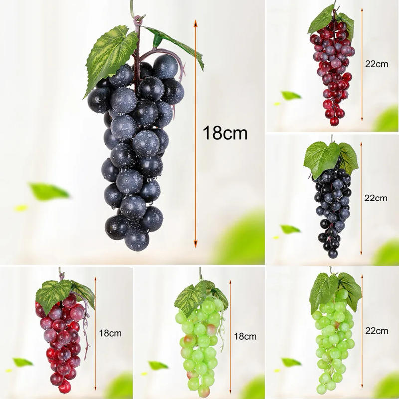 Description Picture 3 of itemArtificial Fruit Grape Simulated Grape Bunches Lifelike Fake Fruits  Plastic Fake Fruit Decorations For Wedding Party Supplies