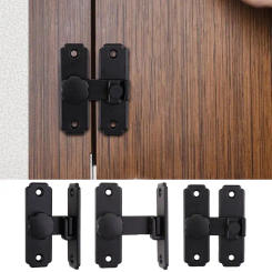 Door Lock Guard Latch Bolt 90 Degree Stainless Steel Door Lock Portable Barn Door Latch Sliding Closet Door Lock for Cabinets