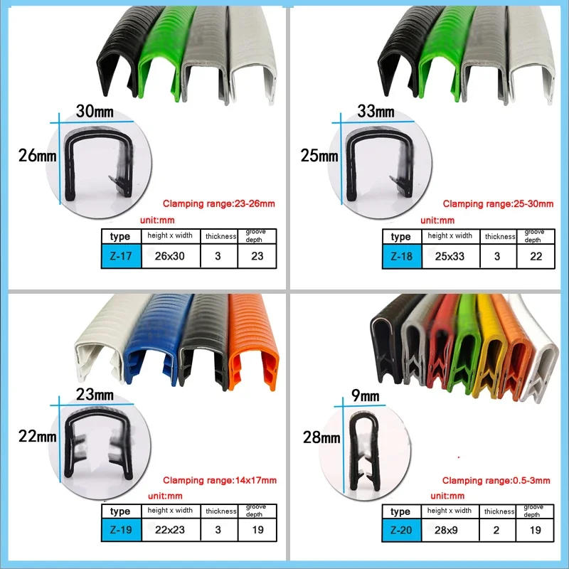 Description Picture 6 of itemU-shaped Frame Rubber Wrap Tape Cable Bridge Iron Sheet Steel Plate Car Door Collision Protection U-shaped Edge Protection Tape