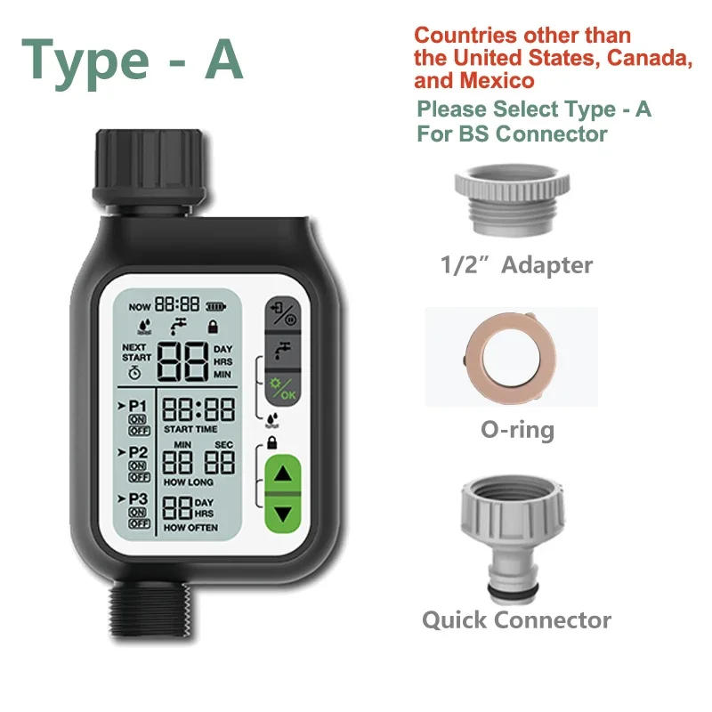 Description Picture 6 of itemEshico HCT-355 Automatic Watering Timer Rain Sensor Garden Automatic Irrigation Adjustable Program Garden Tools