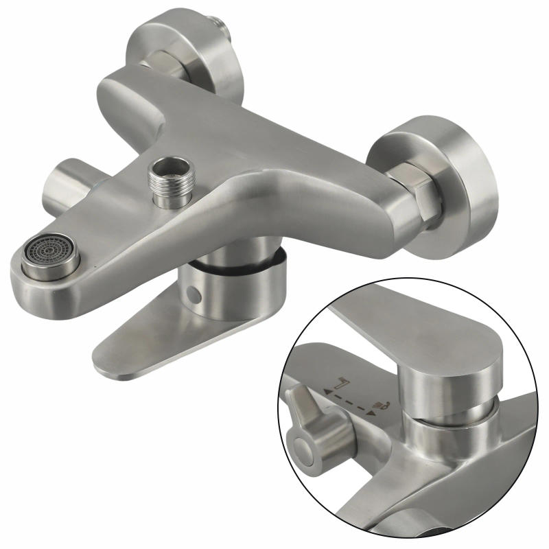 Description Picture 6 of item1pcs G1/2 Inlet Wall Mounted Bathroom Shower Faucet Stainless Steel Mixer Tap Hot And Cold Bathroom Mixer Accessories