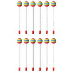 12 Pcs Lollipop Drum Mallet Sticks Orff Percussion Instrument Sticks Drumsticks For Kids Child Mallet Musical Toy
