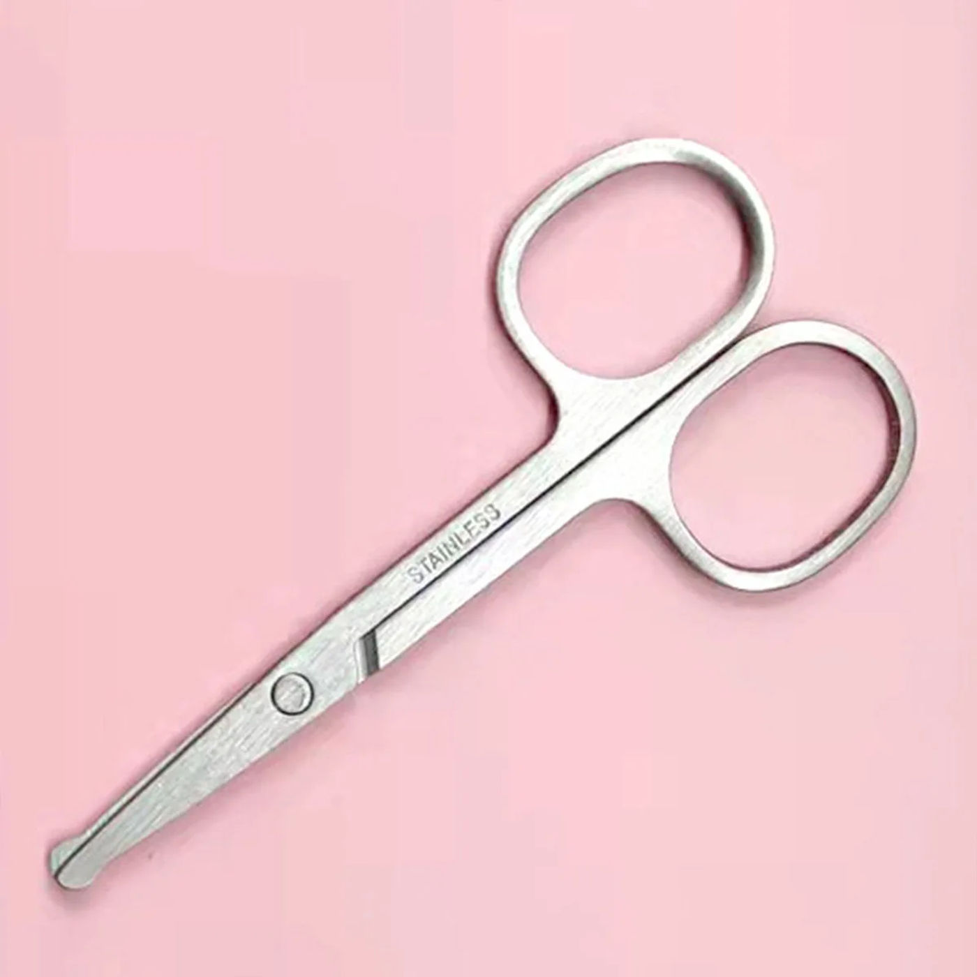 Description Picture 3 of item1pc Stainless steel round nose hair trimming scissors, specially designed for precise nose hair trimming