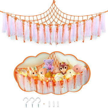 Stuffed Animal Storage Hammock Or Net Large Size Perfect for Kids Room,Nursery,Playroom Bedroom