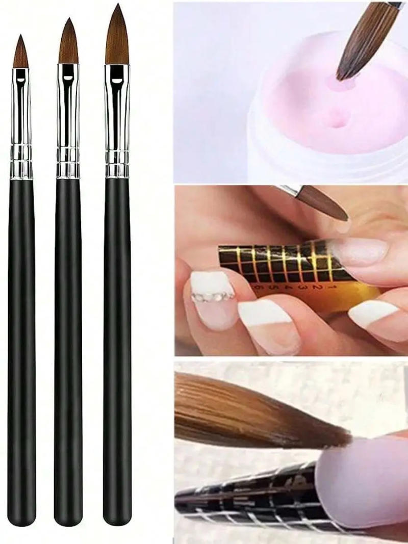 Description Picture 3 of item3/5PCS Acrylic Nail Brushes Set For Acrylic Powder Nail Glue Acrylic Application/Extension/Carving Nail Professional Brushes 15/