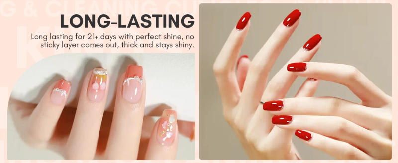 Description Picture 5 of item2 PCS Top Coat Kit, MAKARTT Soak Off Nail Gel No Wipe Top Coat 10ml for UV LED Gels Polish Nails Extension Gel 3D sculpting Gel