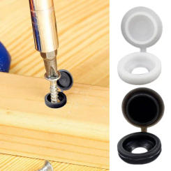 Screw Cap Covers 100x Caps for Screws M4 Shutter Screw Caps Multi-function Hinged Screw Cover Caps Fold Screw Snap Covers