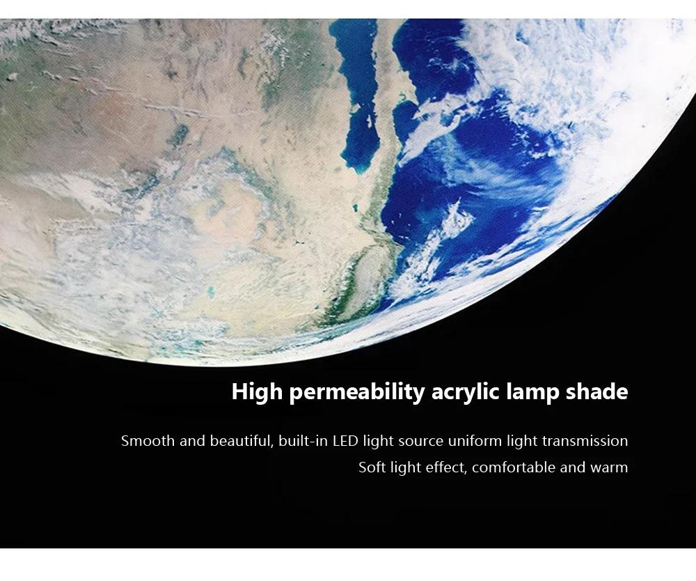 Description Picture 5 of itemNordic LED Wall Lamp Moon Modern Earth Led Wall Lamp Background Bedroom Creative Corridor Round Wall Light Stair Bedroom Lamp