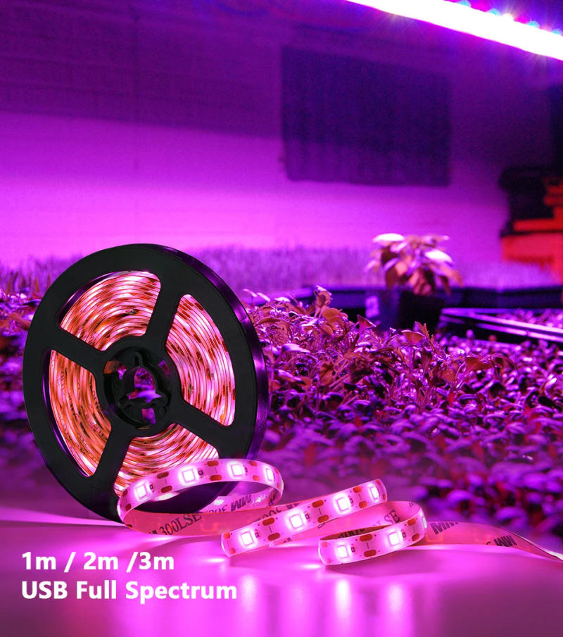 Description Picture 2 of item3M USB Plant Light Grow Touch LED Strip Full Spectrum Greenhouse Hydroponic Phytolamp Waterproof Plants Growing Lighting
