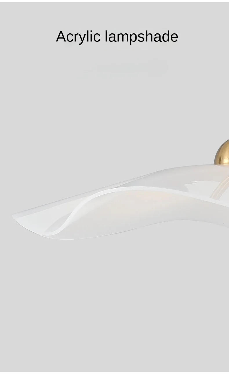 Description Picture 3 of itemModern Simple Led Stair Chandelier Stair Bar Bedroom Dining Room Dining Table Cafe R  Acrylic Pendant Light Fixture Indoor Decor