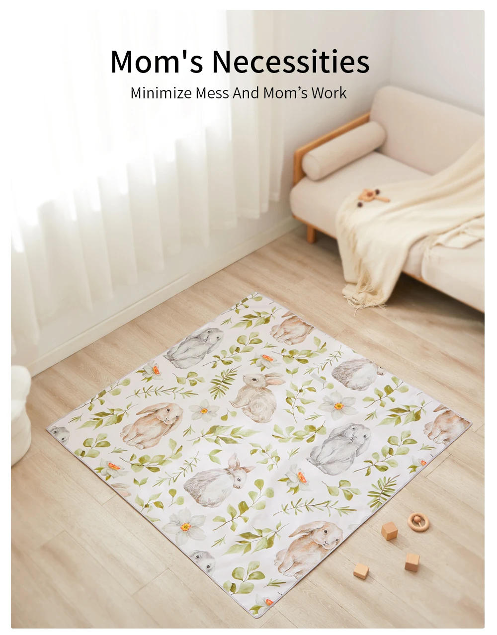 Description Picture 3 of itemFoldable Baby Play Mat Non Slip Waterproof Durable Educational Children's Carpet in the Nursery Climbing Pad Kid Activitys Games