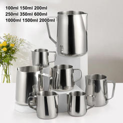 Stainless Steel Milk Frothing Pitcher Espresso Steam Coffee Barista Craft Latte Cappuccino Milk Cream Cup Frothing Jug Pitcher