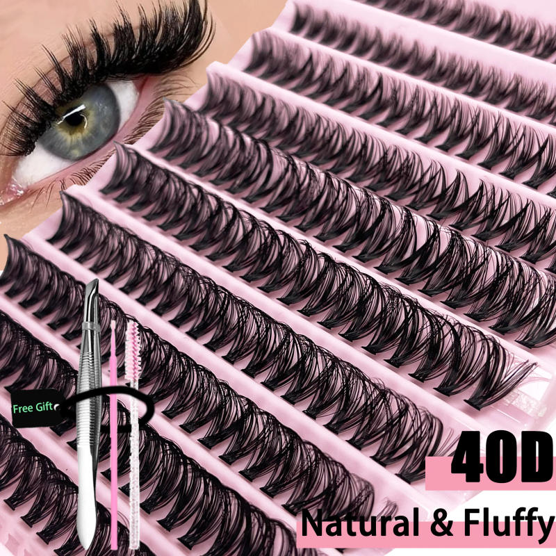 Description Picture 2 of item200 Clusters Individual Lash Cluster DIY Eyelash Extension Lash Volume Natural Eyelashes bundle 3D Faux False Mink Lashes Makeup
