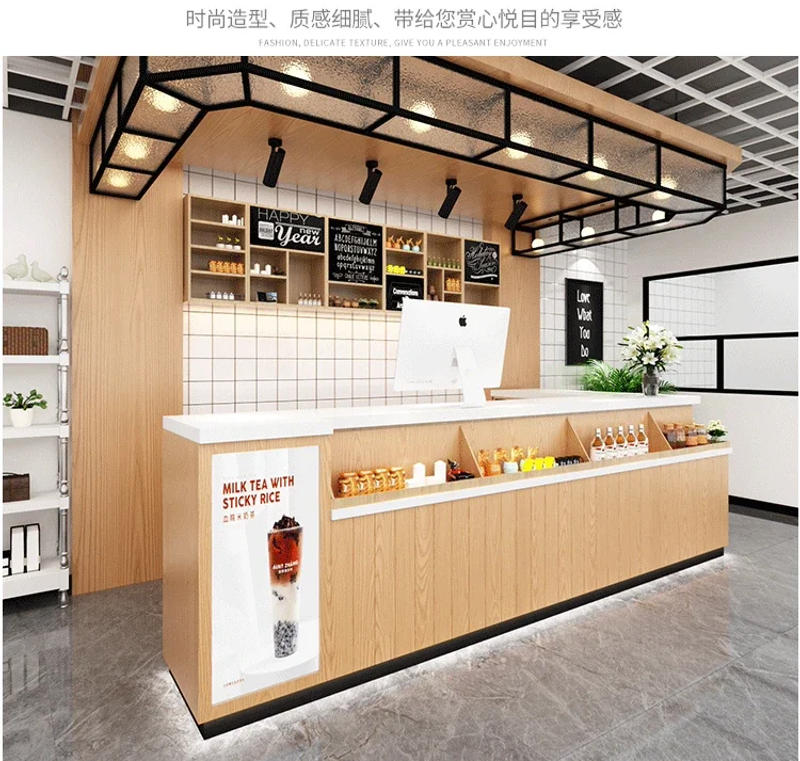 Description Picture 4 of itemCashier Coffee Shop Reception Desks Office Supermarket Cashier Counter Aesthetic Luxury Display Spa Balcao Pra Loja Furniture