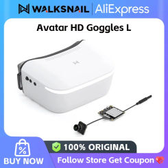 Caddx Walksnail Avatar HD Goggles L 1920x1080 4.5 Inch 4km Distance Head Tracking for RC Cars FPV Drones Fixed-wing